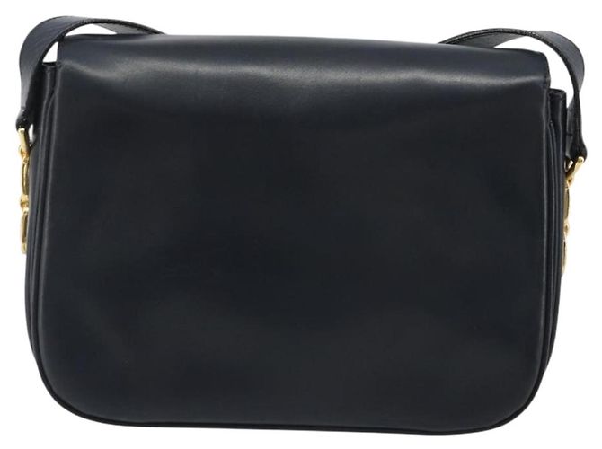 Céline Borsa a tracolla CELINE in pelle blu navy e oro Auth mr2557A D'oro - vista 2