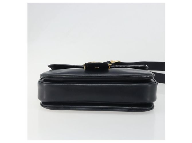 Céline Borsa a tracolla CELINE in pelle blu navy e oro Auth mr2557A D'oro - vista 5