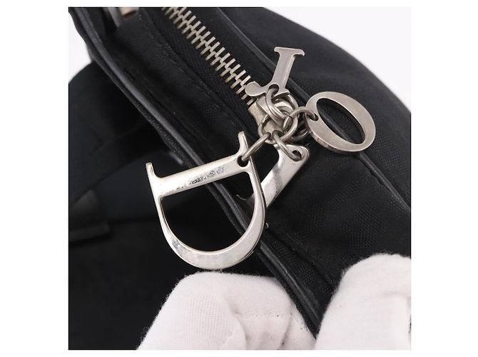 Marsupio Christian Dior Trotter Canvas Nero Argento 188383V - vista 10