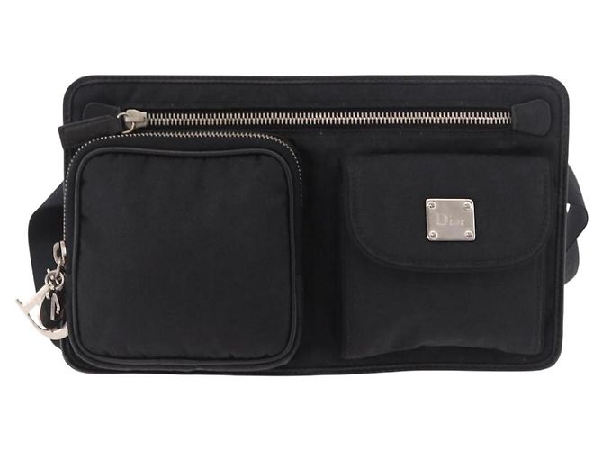 Marsupio Christian Dior Trotter Canvas Nero Argento 188383V - vista 13