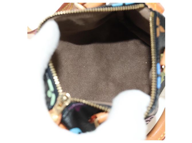 LOUIS VUITTON Monogram Multicolor Mini Speedy Bag Black M92644 Auth 185809SAM Nero - vista 11