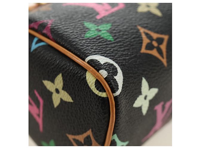 LOUIS VUITTON Monogram Multicolor Mini Speedy Bag Black M92644 Auth 185809SAM Nero - vista 16