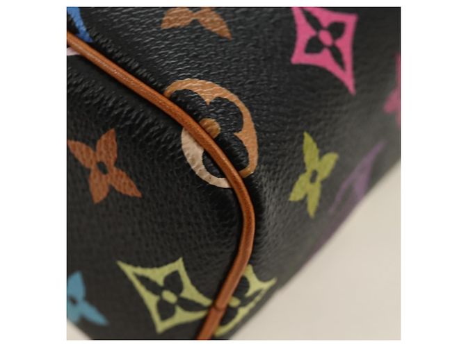 LOUIS VUITTON Monogram Multicolor Mini Speedy Bag Black M92644 Auth 185809SAM Nero - vista 18