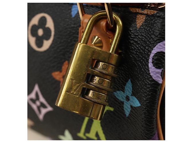 LOUIS VUITTON Monogram Multicolor Mini Speedy Bag Black M92644 Auth 185809SAM Nero - vista 20