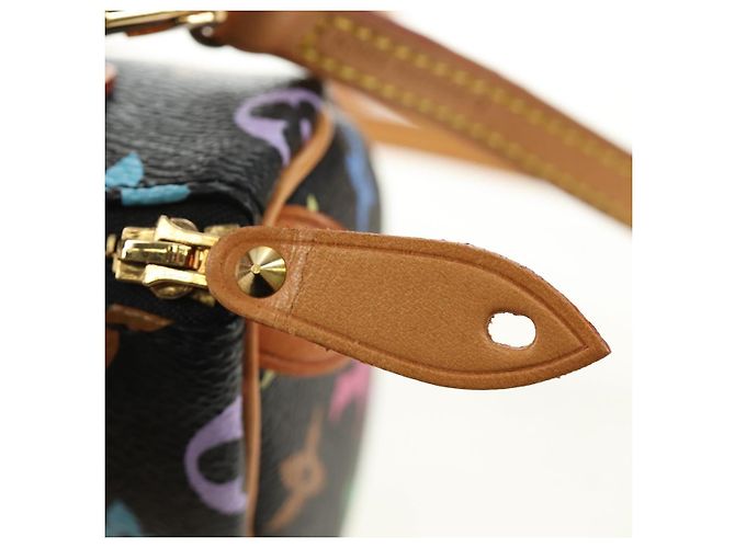 LOUIS VUITTON Monogram Multicolor Mini Speedy Bag Black M92644 Auth 185809SAM Nero - vista 21
