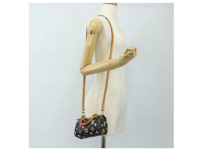 LOUIS VUITTON Monogram Multicolor Mini Speedy Bag Black M92644 Auth 185809SAM Nero - vista 25