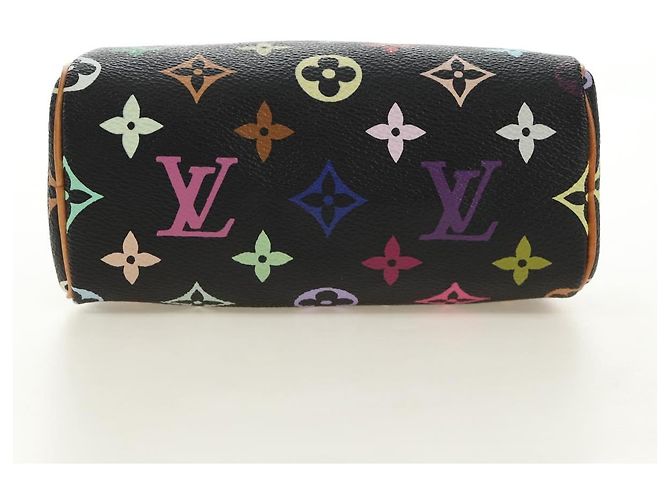 LOUIS VUITTON Monogram Multicolor Mini Speedy Bag Black M92644 Auth 185809SAM Nero - vista 5