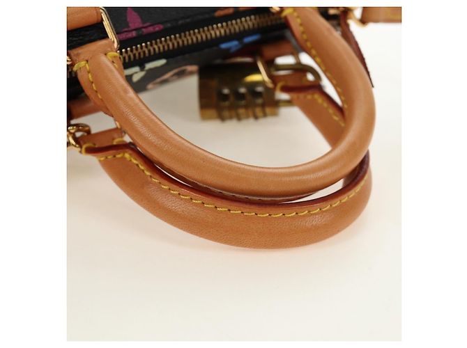 LOUIS VUITTON Monogram Multicolor Mini Speedy Bag Black M92644 Auth 185809SAM Nero - vista 6