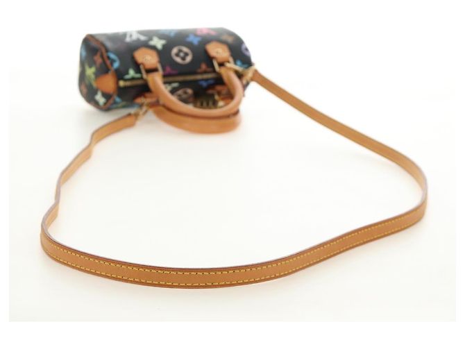 LOUIS VUITTON Monogram Multicolor Mini Speedy Bag Black M92644 Auth 185809SAM Nero - vista 7
