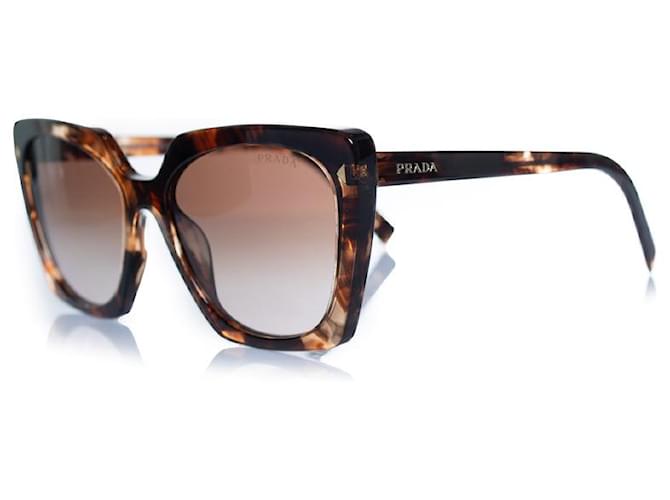 Prada, occhiali da sole oversize marroni Marrone - vista 2