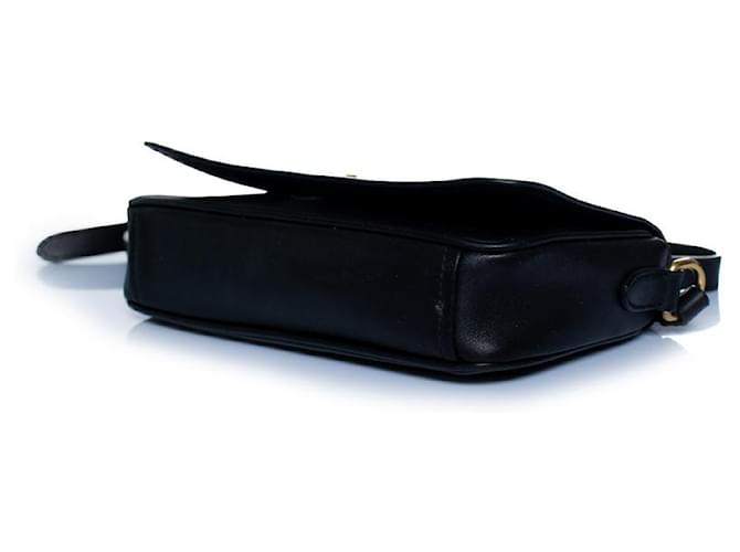 Prada, borsa camera flap in pelle Vitelli nera Nero - vista 4