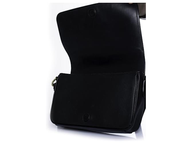 Prada, borsa camera flap in pelle Vitelli nera Nero - vista 8