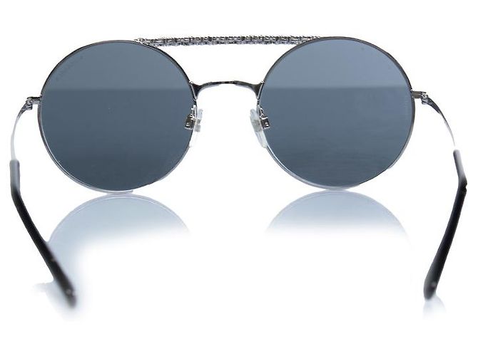 Chanel, gafas de sol redondas de espejo Plata - vista 4