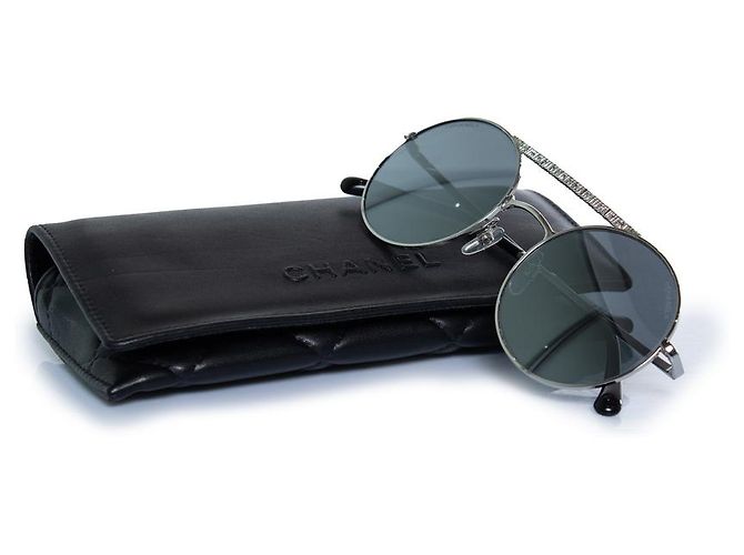 Chanel, gafas de sol redondas de espejo Plata - vista 6