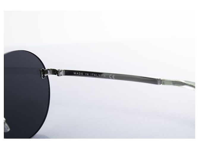 Chanel, gafas de sol redondas de espejo Negro Plata - vista 7