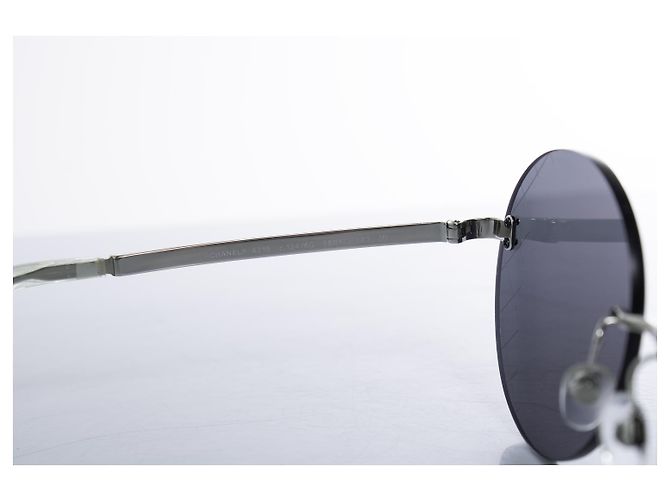 Chanel, gafas de sol redondas de espejo Negro Plata - vista 8