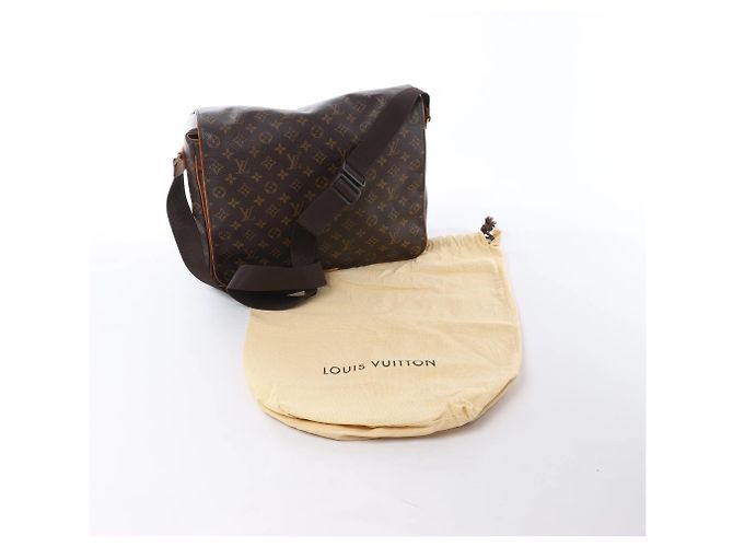 Borsa a tracolla Louis Vuitton Abbesses in tela Monogram marrone M45257 - vista 12