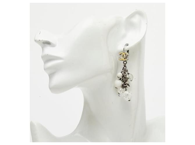 Orecchini pendenti Chanel Coco Mark Argento Giallo - vista 5