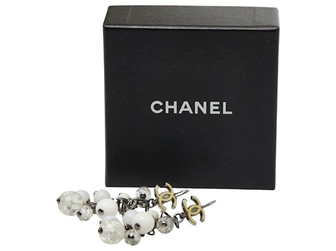 Orecchini pendenti Chanel Coco Mark Argento Giallo - vista 6