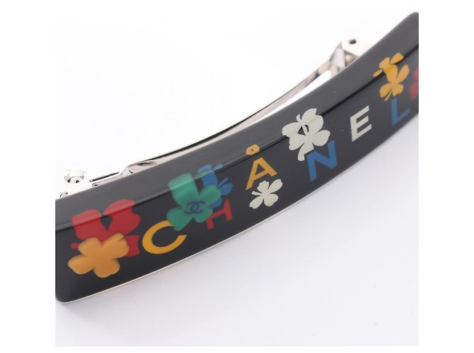 Fermaglio Chanel Coco Mark Clover Nero Multicolore - vista 5