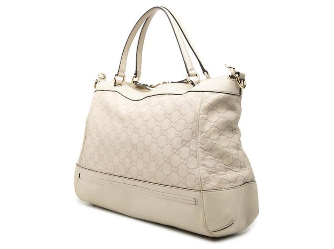 Gucci Guccissima Interlocking G Mayfair Tote Bag Beige - Ansicht 2
