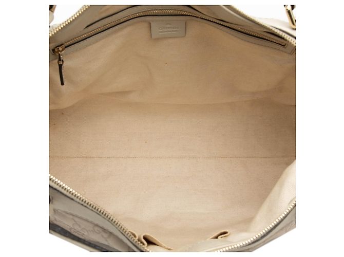 Gucci Guccissima Interlocking G Mayfair Tote Bag Beige - Ansicht 4