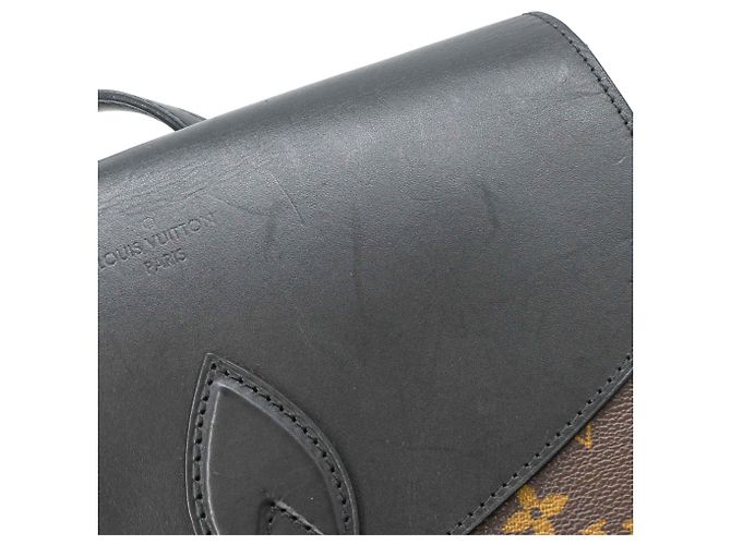 Mochila Louis Vuitton Monogram Macassar Parc Castaño Negro - vista 14