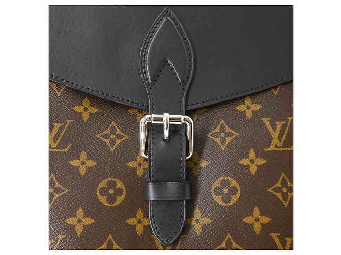Mochila Louis Vuitton Monogram Macassar Parc Castaño Negro - vista 6