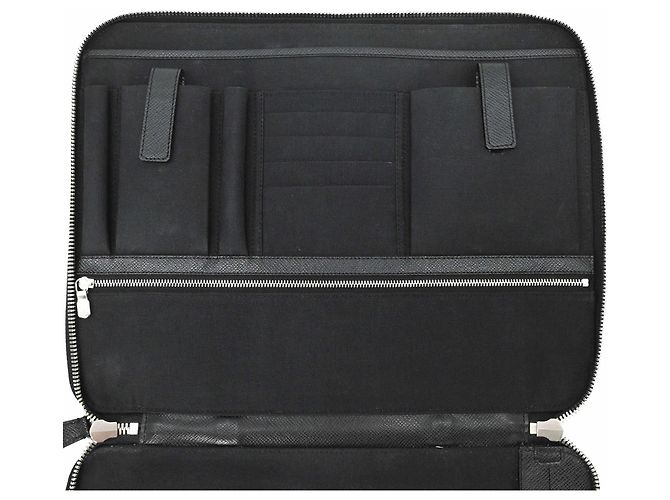 Clutch Louis Vuitton Taiga Vladimir Nero - vista 12