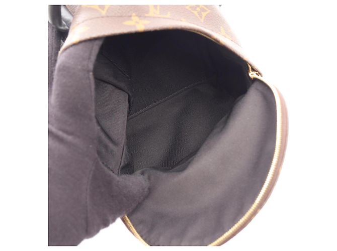 Zaino Louis Vuitton Palm Springs Mini Monogram Marrone Nero Monogramma - vista 3