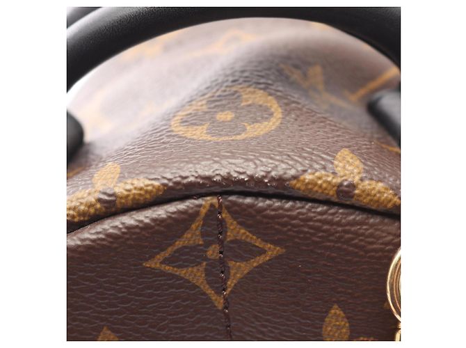 Zaino Louis Vuitton Palm Springs Mini Monogram Marrone Nero Monogramma - vista 7