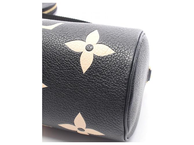 Borsa Louis Vuitton Papillon BB Bicolor Monogram Empreinte Nero Beige - vista 5