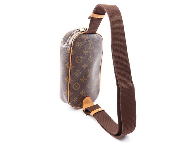 Pochette Gange Monogram Louis Vuitton Marsupio Marrone Monogramma - vista 2