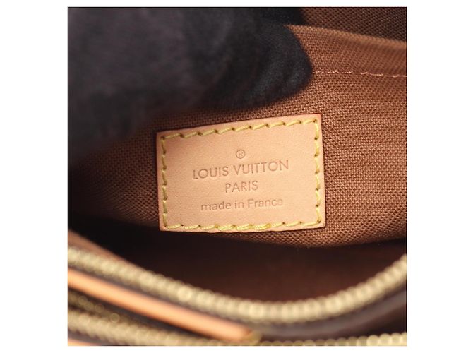 Borsa Louis Vuitton Multi Pochette Accessoires Marrone Cachi Monogramma - vista 4