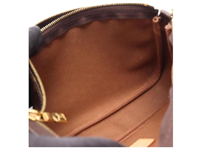Borsa Louis Vuitton Multi Pochette Accessoires Marrone Cachi Monogramma - vista 6