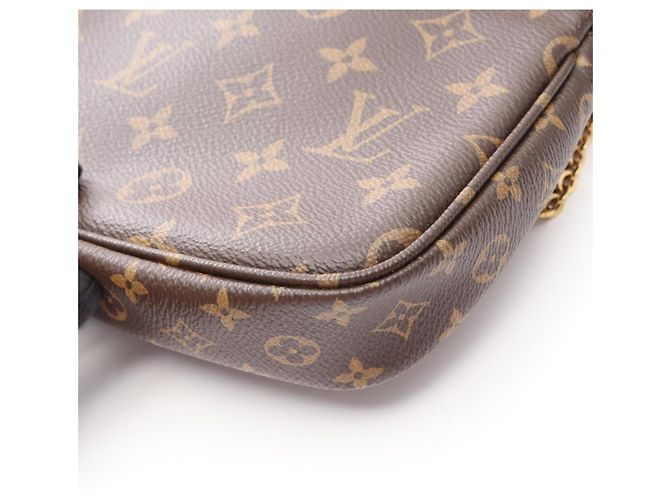 Borsa Louis Vuitton Multi Pochette Accessoires Marrone Cachi Monogramma - vista 7