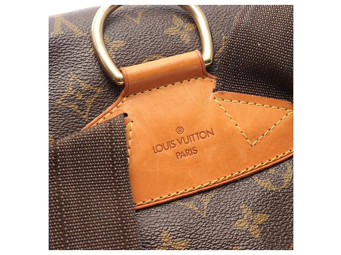 Zaino Louis Vuitton Montsouris GM Marrone Monogramma - vista 12