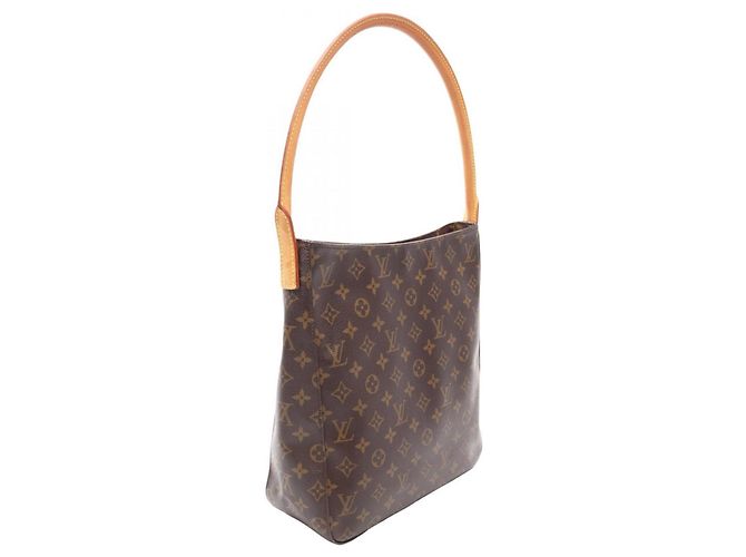 Borsa a Spalla Louis Vuitton Looping GM Monogram Marrone - vista 2