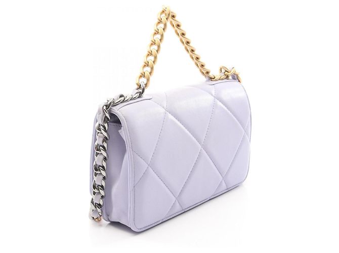 Borsa a Spalla Chanel 19 Dixneuf Matelassé Porpora - vista 2