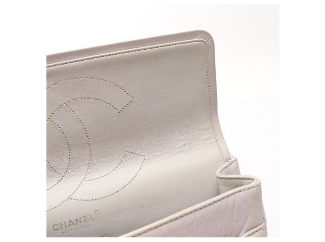Borsa Chanel 2.55 Matelassé Maxi Mademoiselle Chain Double Flap Bianco - vista 11