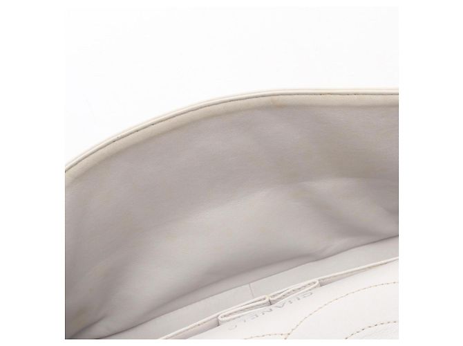 Borsa Chanel 2.55 Matelassé Maxi Mademoiselle Chain Double Flap Bianco - vista 7
