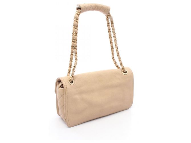 Borsa a Spalla Chanel 2.55 Matelassé Beige - vista 2