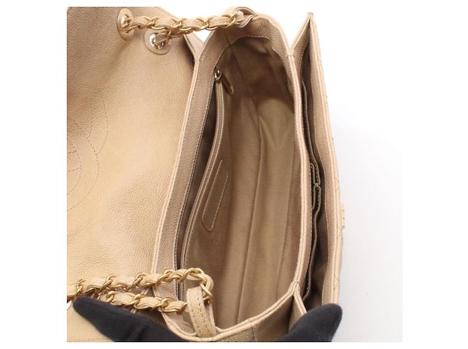 Borsa a Spalla Chanel 2.55 Matelassé Beige - vista 3