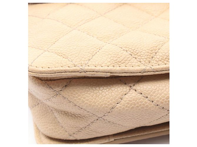 Borsa a Spalla Chanel 2.55 Matelassé Beige - vista 7