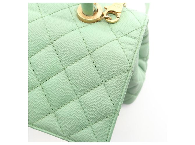 Chanel Coco Handle Flap Handtasche Grün - Ansicht 11