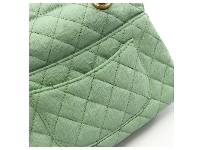 Chanel Coco Handle Flap Handtasche Grün - Ansicht 13