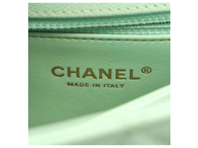Chanel Coco Handle Flap Handtasche Grün - Ansicht 4