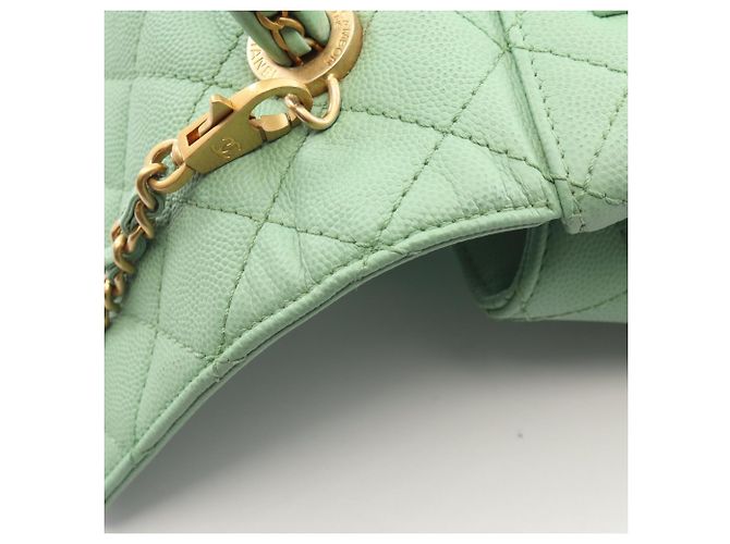 Chanel Coco Handle Flap Handtasche Grün - Ansicht 7