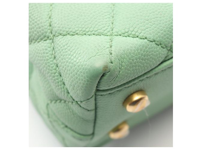 Chanel Coco Handle Flap Handtasche Grün - Ansicht 8