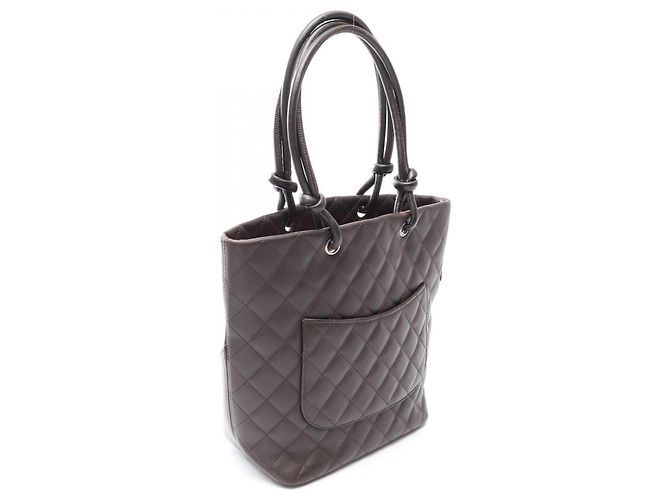 Borsa Tote Chanel Cambon Line Medium Marrone - vista 2
